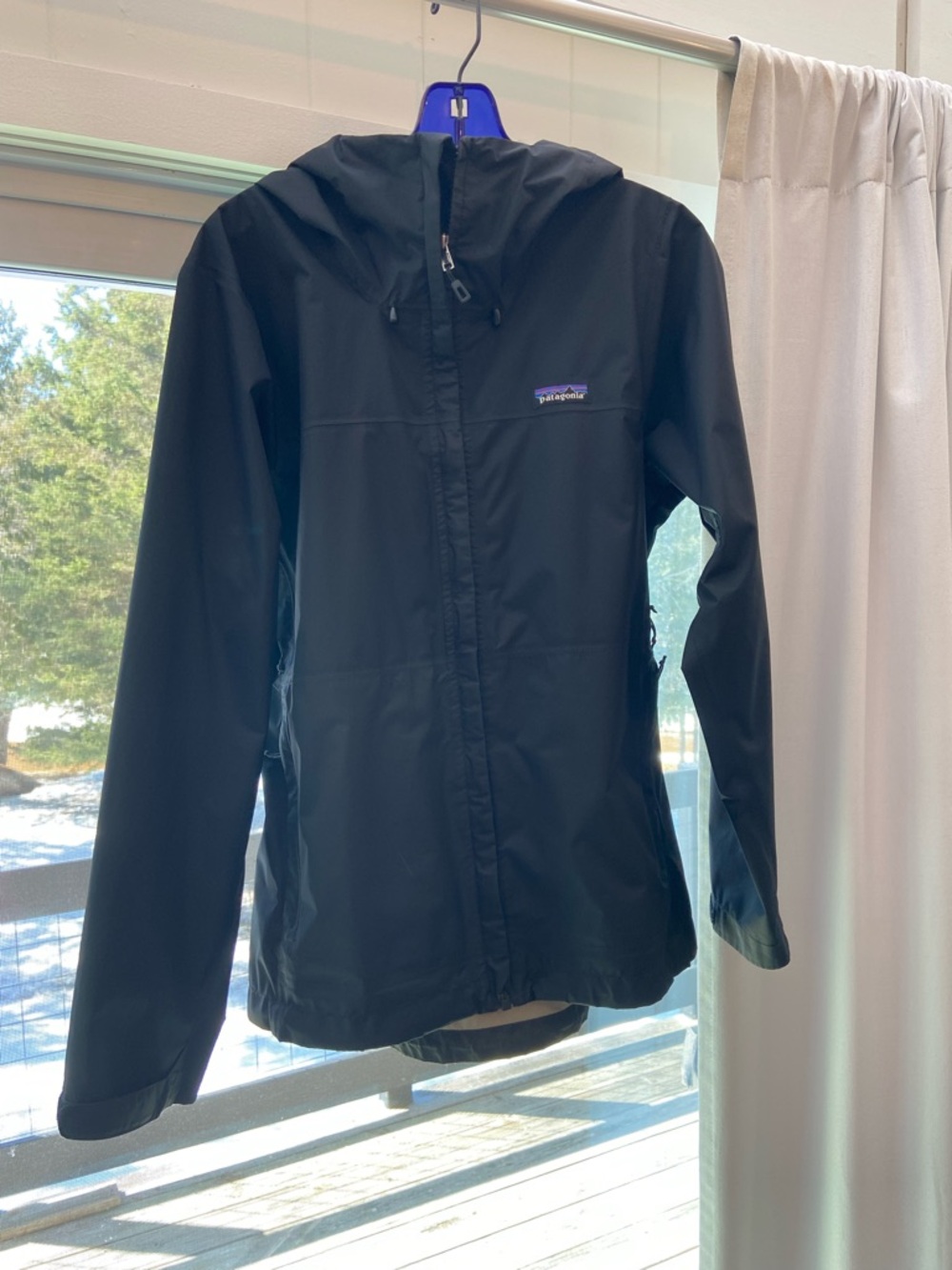 Patagonia Women’s Black Rain Jacket with Hood